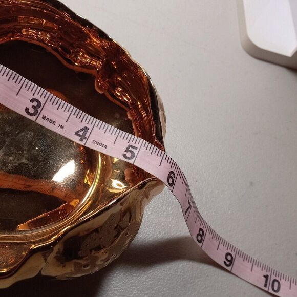 Vintage Elegant Weeping Gold Leaf 22Kt Candy/Trinket Dish - Picture 4 of 5